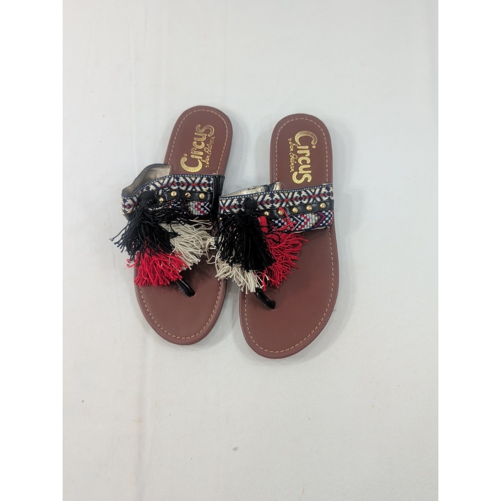 Circus By Sam Edelman Flip Flip Thong Boho Tassel Sandals Women's size 7.5 Bella